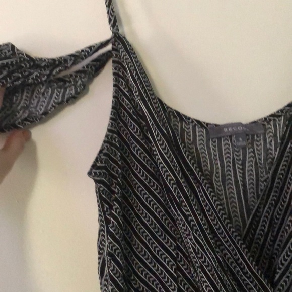 Strap V-neck Playsuit Striped Beach Romper - Picture 5 of 7